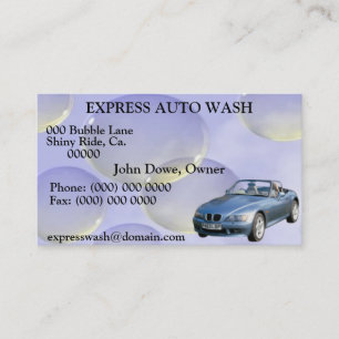 Carte de visite automatique de lavage
