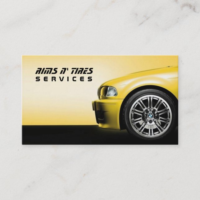 Carte de visite automatique Rims n Tires Services (Devant)