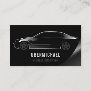Carte De Visite Automauto noir conducteur de voiture