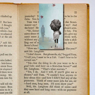 Carte De Visite Automne Automne Marcher Plier Signet Marqueurs