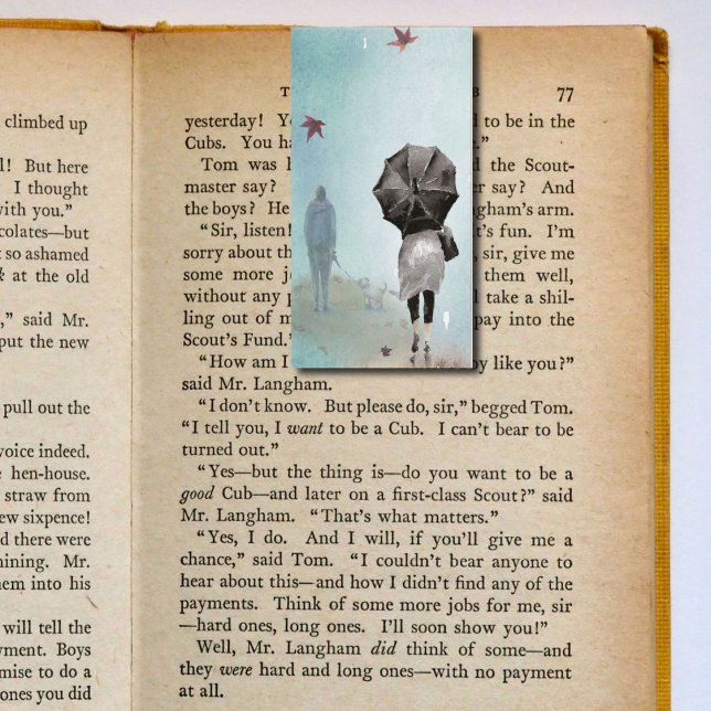 Carte De Visite Automne Automne Marcher Plier Signet Marqueurs (Créateur téléchargé)