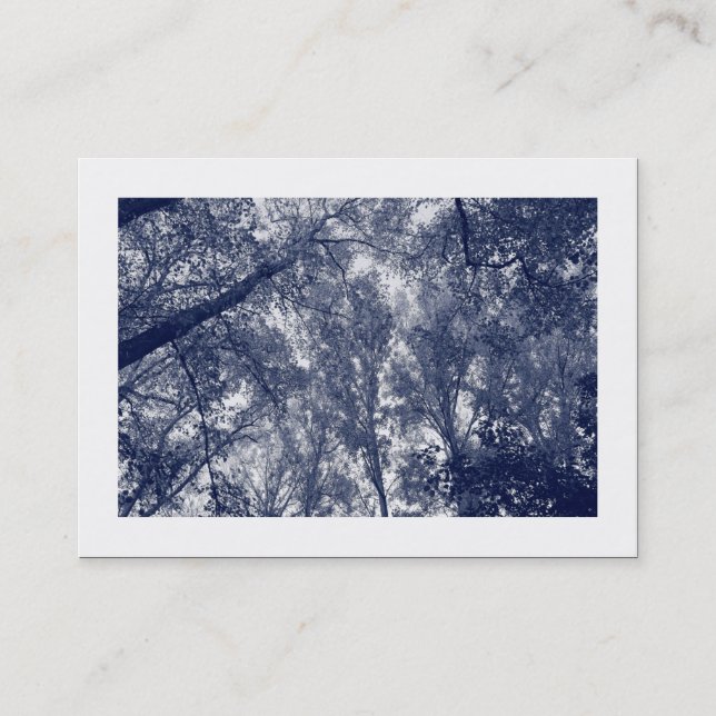 Carte De Visite Automne Bleu (Bordé) (Devant)