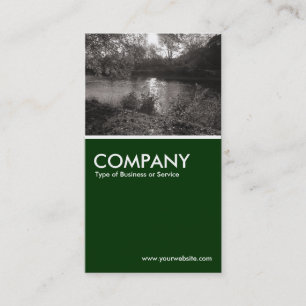 Carte De Visite Automne dans le parc - Vert foncé
