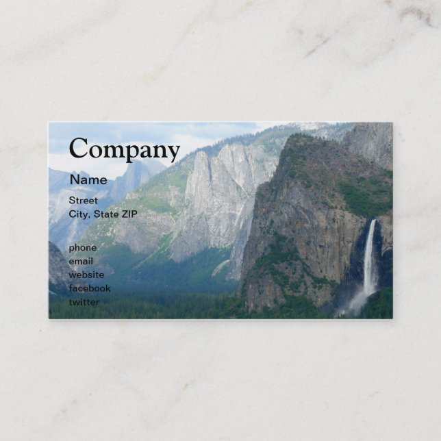 Carte De Visite Automne de Yosemite Bridalveil (Devant)