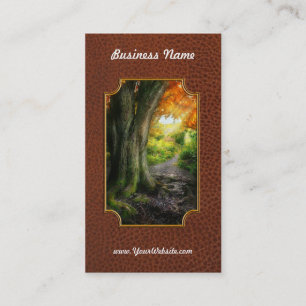 Carte De Visite Automne - Le chemin de la maison des grand-mères