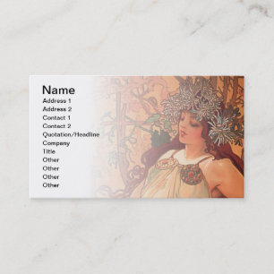 Carte De Visite Automne par Alphonse Mucha Custom