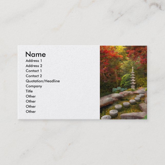 Carte De Visite Automne - Un voyage commence pas à pas (Devant)