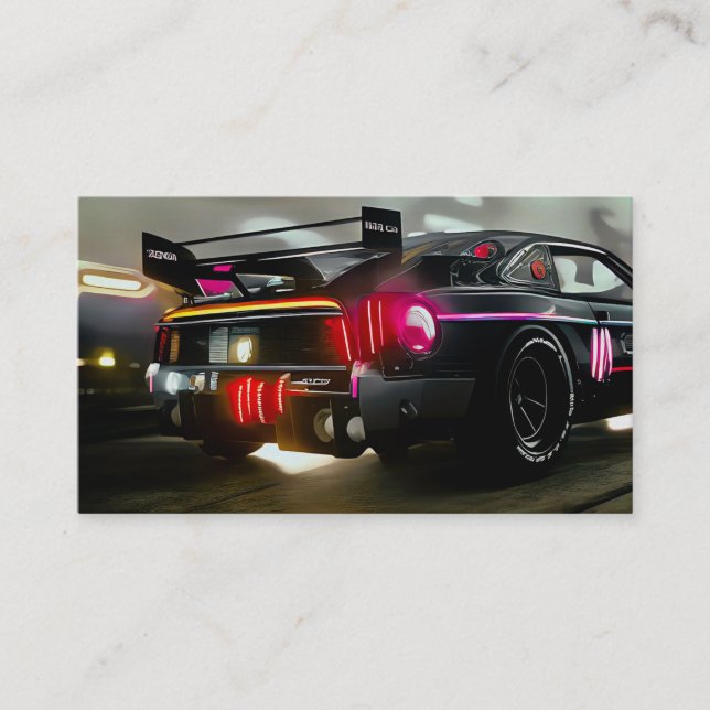 Carte de visite automobile Hot Rod (Devant)