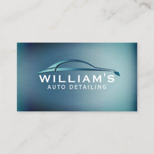 Carte de visite automobile métallique Faux