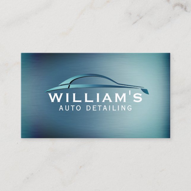 Carte de visite automobile métallique Faux (Devant)