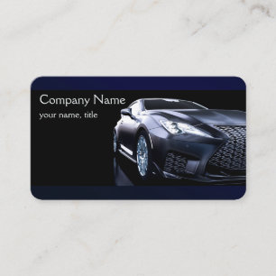 Carte de visite automobile noir élégant