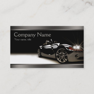 Carte de visite automobile noir élégant