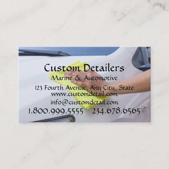 Carte De Visite Automotive Marine Bright n Clean Detailers Busine (Devant)