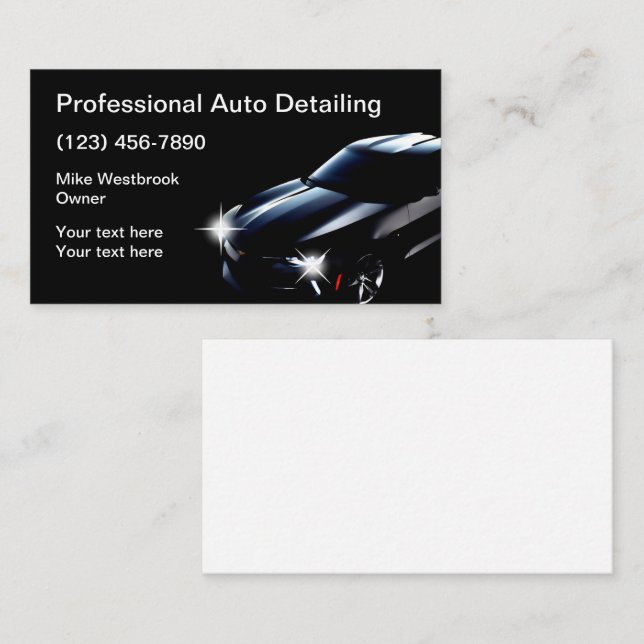 Carte De Visite Automotive Modern Detail Service (Devant / Derrière)