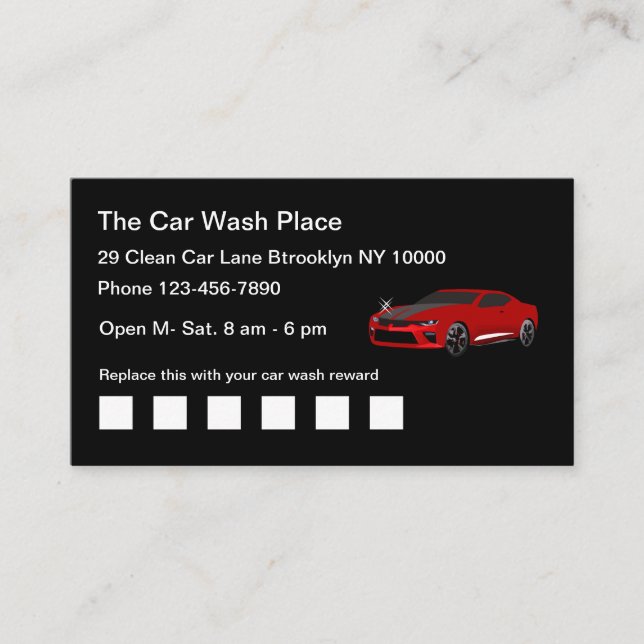 Carte De Visite Automotogramme de lavage de voiture Cool (Devant)