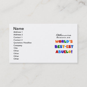 Carte De Visite Autrement Connu Comme Le Meilleur Abuelo