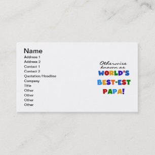 Carte De Visite Autrement T-shirts et cadeaux connus du papa