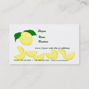 Carte de visite aux citrons