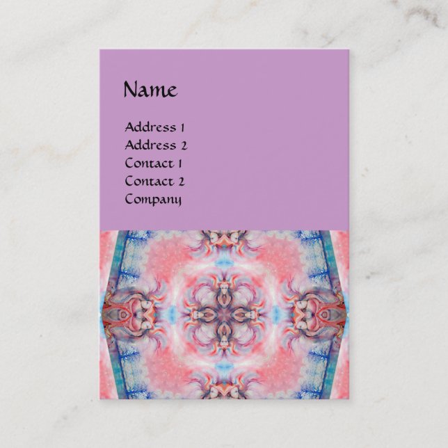 Carte De Visite AVALON 4, rose violet bleu (Devant)