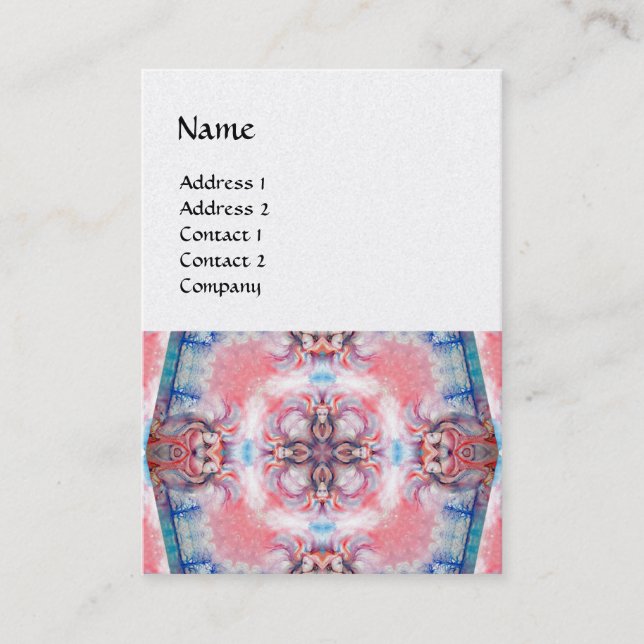 Carte De Visite AVALON 4, rose violet bleu (Devant)