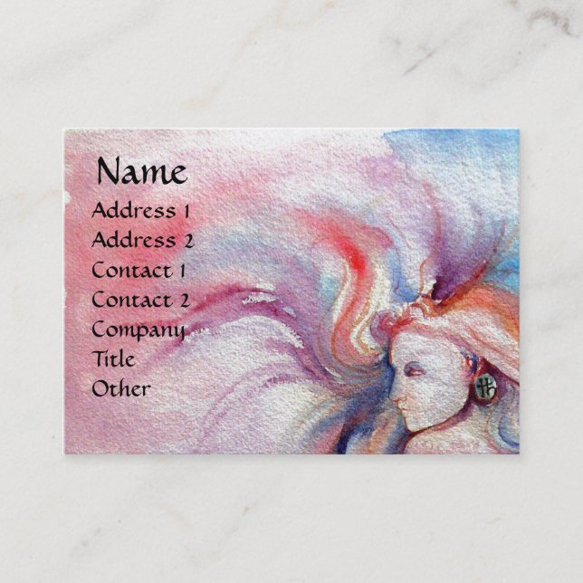 Carte De Visite AVALON Magic and Mystery or papier métallurgique (Devant)