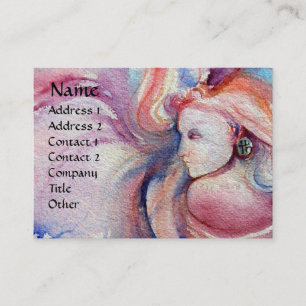 Carte De Visite AVALON / Magie et mystère Imaginaire bleu rose