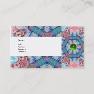 Carte De Visite AVALON PSYCHEDELIC, émeraude de gemme rose