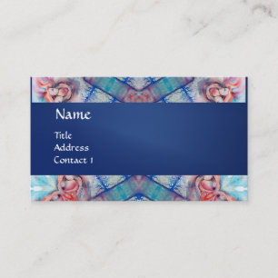 Carte De Visite AVALON PSYCHEDELIC monogramme, rose violet bleu