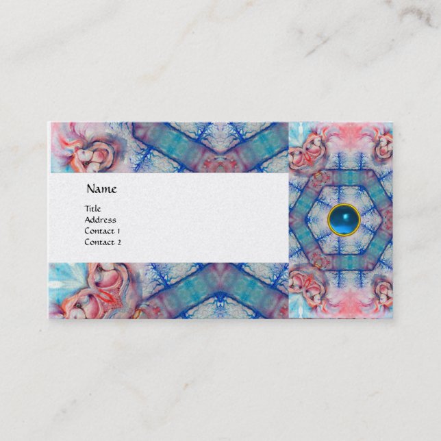 Carte De Visite AVALON PSYCHEDELIC, perle saphir rose gem (Devant)
