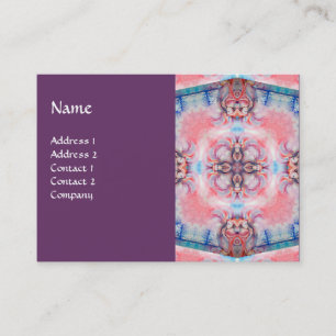 Carte De Visite AVALON PSYCHEDELIC, rose violet bleu