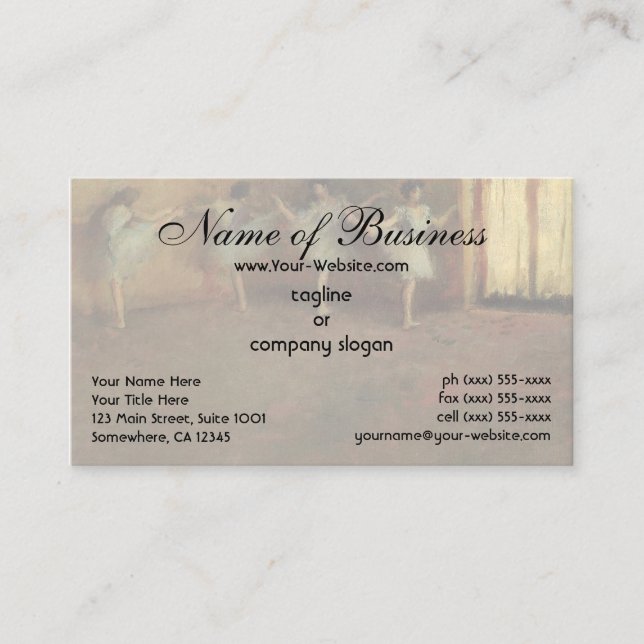 Carte De Visite Avant le ballet (détail) par Edgar Degas (Devant)