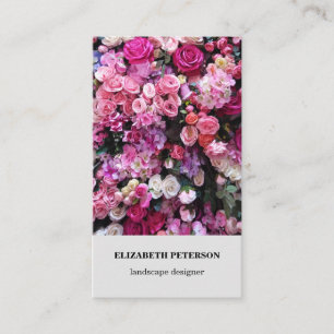 Carte de visite avec arrière - plan de fleurs
