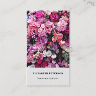 Carte de visite avec arrière - plan de fleurs