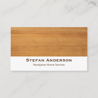 Carte de visite avec arrière - plan en bois.