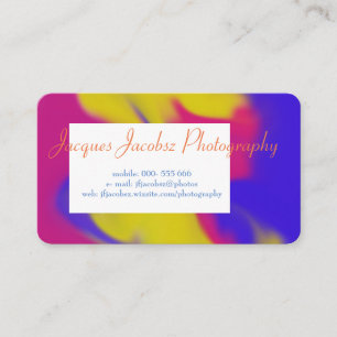 Carte de visite avec Arrière - plan Retro Tie Dye