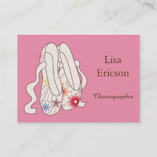 Carte de visite avec chaussures de ballet