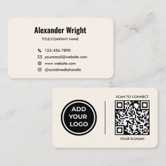 Carte de visite avec code de scan du logo Ivory Cr