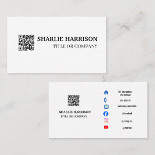 Carte de visite avec code QR