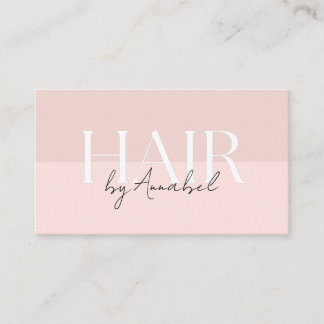 Carte de visite avec code QR pour coiffeur Rose Br