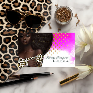 Carte de visite avec code QR pour femme d'affaires