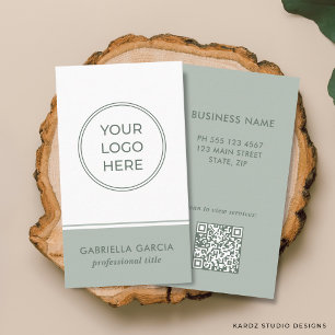 Carte de visite avec code QR scannable et logo ver