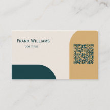Carte de visite avec design moderne et code QR