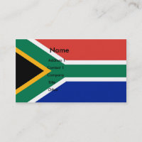 Carte de visite avec drapeau d'Afrique du Sud