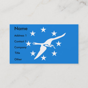 Carte de visite avec Drapeau de Corpus Christi, U.