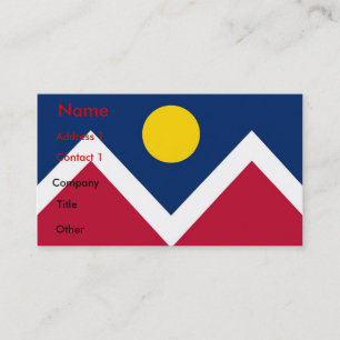 Carte de visite avec Drapeau de Denver, Colorado