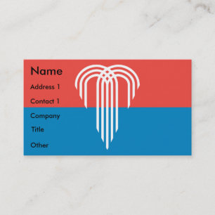 Carte de visite avec drapeau de Kansas City, Misso