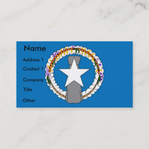 Carte de visite avec drapeau de l'île de Mariana N