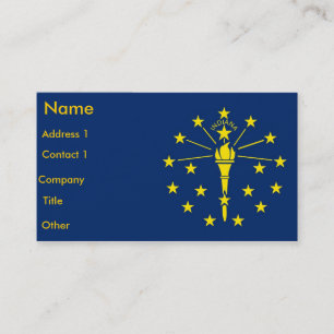 Carte de visite avec Drapeau de l'Indiana U.S.A.