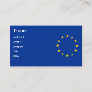 Carte de visite avec drapeau de l'Union européenne