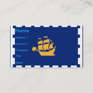 Carte de visite avec drapeau de Québec, Canada